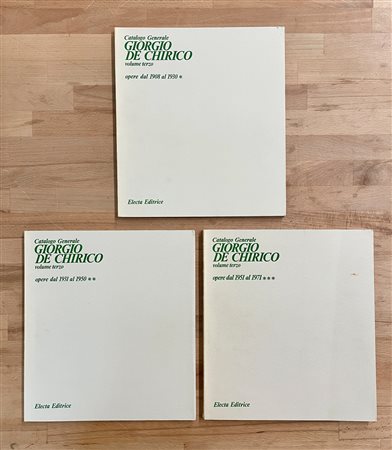 GIORGIO DE CHIRICO - Lotto unico di 3 tomi del catalogo generale. Volume terzo