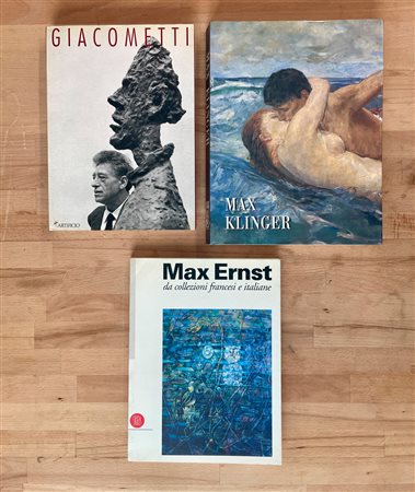 MAX ERNST, ALBERTO GIACOMETTI E MAX KLINGER - Lotto unico di 3 cataloghi
