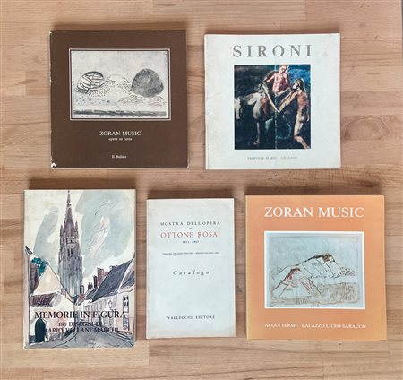 ANTON ZORAN MUSIC, MARIO SIRONI E OTTONE ROSAI - Lotto unico di 5 cataloghi