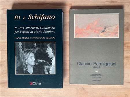 MARIO SCHIFANO E CLAUDIO PARMIGGIANI - Lotto unico di 2 cataloghi