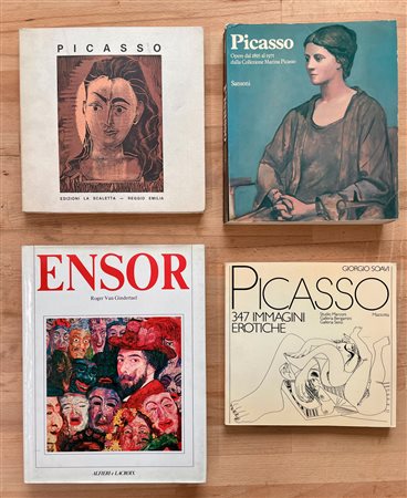 PABLO PICASSO E JAMES ENSOR - Lotto unico di 4 cataloghi