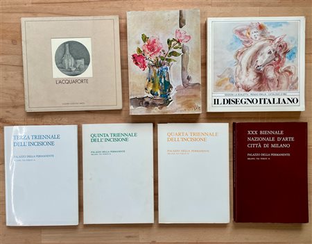 COLLETTIVE D'ARTE (DISEGNO E GRAFICA DEL '900) - Lotto unico di 7 cataloghi
