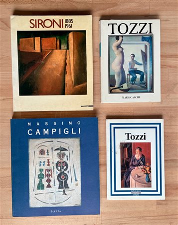 MARIO TOZZI, MARIO SIRONI E MASSIMO CAMPIGLI - Lotto unico di 4 cataloghi