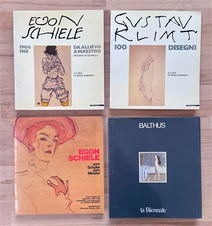 EGON SCHIELE, GUSTAV KLIMT E BALTHUS - Lotto unico di 4 cataloghi