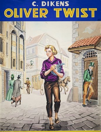 Vettor M (n. 1930) - Copertina per Oliver Twist di Charles Dickens.