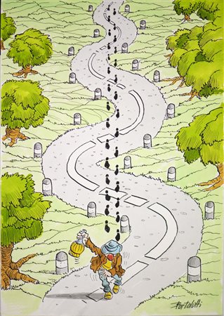 Bortolotti Aldo (1930 - 2017) - Illustrazione umoristica.