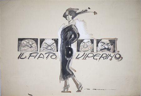 Perone Giuseppe - Illustrazione originale realizzata per Il Secolo XX..
