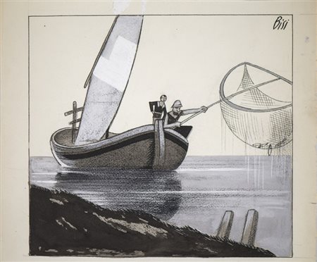 Bisi Carlo (1890 - 1982) - Pescatori.