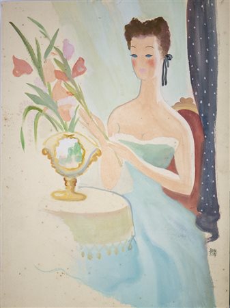 Bonacini Luciano (1908 - 1981) - Fiori al mattino.