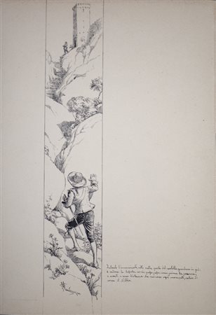 Mantegazza Giacomo (1853 - 1920) - Tavola per I promessi sposi.