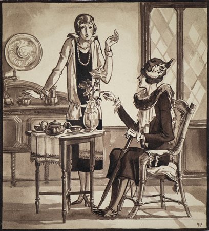 Porcheddu Giuseppe (1898 - 1947) - Due signore.