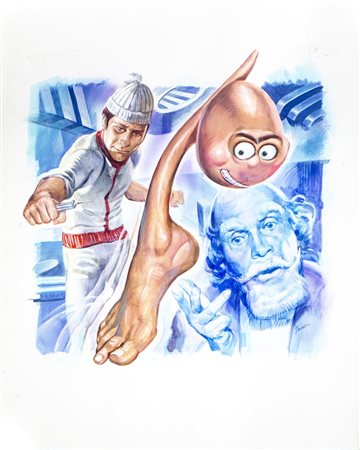 IAIA ERMANNO PIERO (n. 1933) - Due tavole di fantascienza.