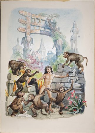 Bioletto Angelo (1906 - 1986) - MOOWGLI PER IL LIBRO DELLA GIUNGLA.