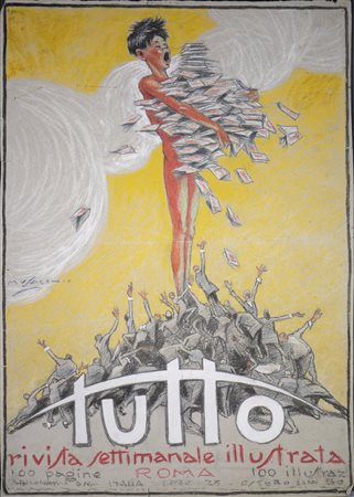Musacchio Cesare Annibale (1882 - 1956) - Copertina originale del settimanale "Tutto" (storica rivista illustrata).