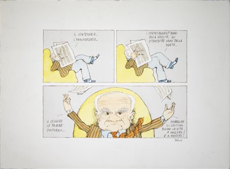 PERICOLI TULLIO (1936 - 2006) - Moravia da Il salotto di Fulvia.