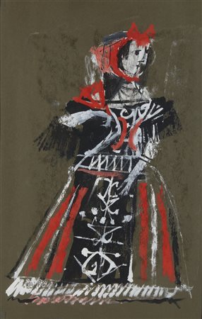 LUZZATI EMANUELE (1921 - 2007) - DAMA.