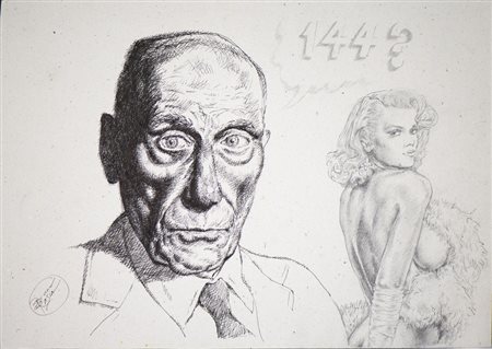 Rasia Bruno - Ritratto di Indro Montanelli.