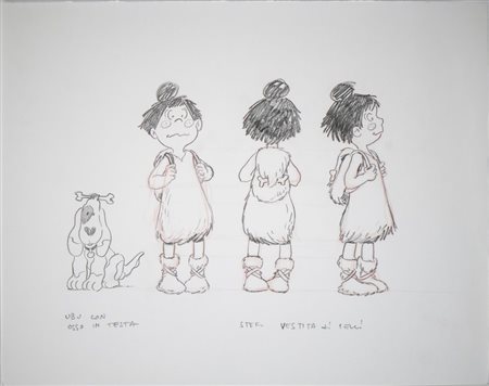 Nidasio Grazia (1931 - 2018) - Ubu con Osso e Stefi vestita di pelli.