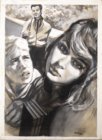 IAIA ERMANNO PIERO (n. 1933) - Bozzetto per Timberjack film del 1955 diretto da Joseph Kane.