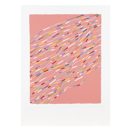 Piero Dorazio Roma 1927 - Perugia 2005 58,5x43,5 cm. "Senza titolo", 1994,...