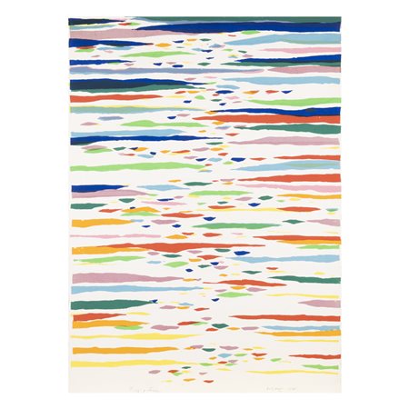 Piero Dorazio Roma 1927 - Perugia 2005 70x50,5 cm. "Senza titolo", 1975,...