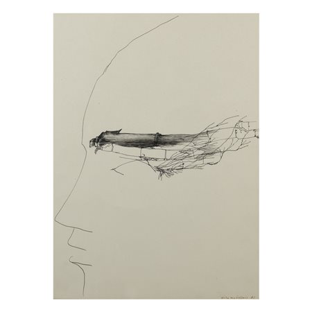 Elisa Montessori Genova 1931 29x21 cm. "Senza titolo", 1981, china su carta,...