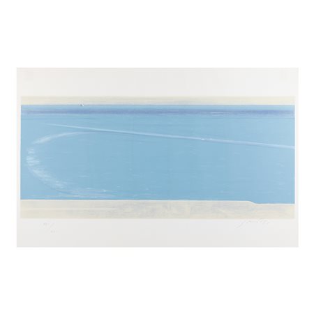 Piero Guccione Scicli 1935 - Modica 2018 45x70 cm. "Senza titolo",...