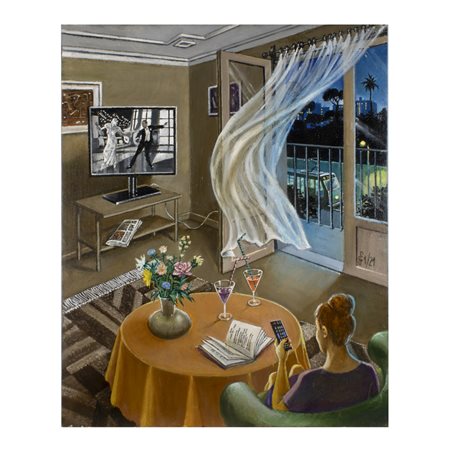 Sergio Ceccotti Roma 1935 80x65 cm. "Il vento della sera", 2021, olio su...