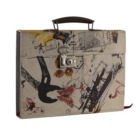 Jean Tinguely Friburgo 1925 - Berna 1991 26x31x3 cm. "Méta", 1973, libro...