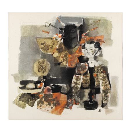 Roc Riera Rojas Barcellona 1913 - Castelldefels 1992 45x48 cm. "El matador",...