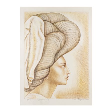 Anguiano Raùl Guadalajara 1915 - Città del Messico 2006 64x46 cm. "Senza...