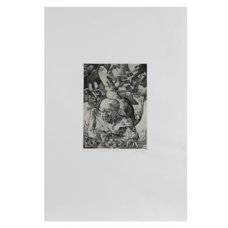 Jean-Pierre Velly Audierne 1943 - Trevignano Romano 1990 50x35 cm. "Homme...