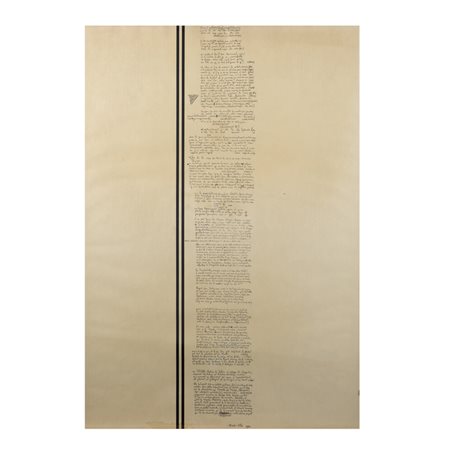 Emilio Villa Milano 1914 - Rieti 2003 68x48 cm. "Senza titolo", 1962, penna...