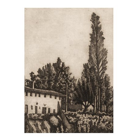 Giorgio Morandi Bologna 1890 - 1964 lastra 32,4x23,5 cm. - carta 45,8x30,6...