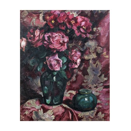 Pieretto Bianco Trieste 1875 - Bologna 1937 75x63 cm. "Vaso di fiori", 1936,...