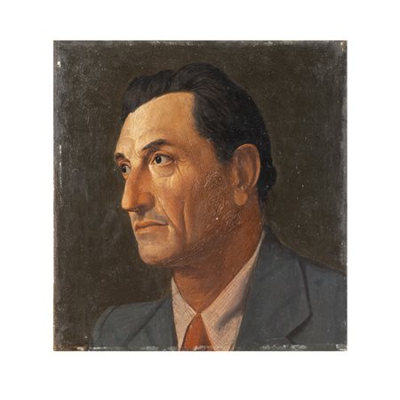 Achille Funi Ferrara 1890 - Appiano Gentile 1972 34x32 cm. "Ritratto di...