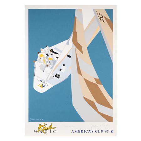 Franco Costa Roma 1934 - 2015 95x68 cm. "Kiwi MAGIC", 1987, serigrafia a...