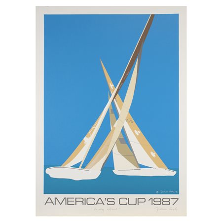 Franco Costa Roma 1934 - 2015 94x68 cm. "Ready about", 1986, serigrafia a...