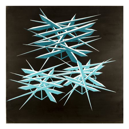 Giovanna Perillo Napoli 1948 70x70 cm. "Five years", 2019, acrilico su tela,...