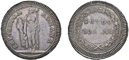 ROMA - PRIMA REPUBBLICA ROMANA (1798-1799) - Scudo romano.