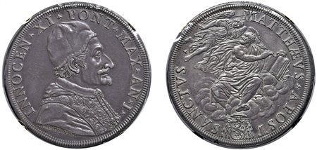 INNOCENZO XI, Benedetto Odescalchi (1676-1689) - Piastra an. I, Roma.