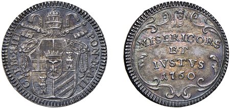 CLEMENTE XIII, Carlo Rezzonico (1758-1769) - Grosso 1760, an. II, Roma.