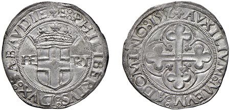 EMANUELE FILIBERTO (1553-1580) - 4 grossi 1556, I tipo.