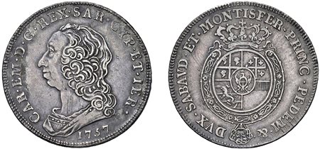 CARLO EMANUELE III, secondo periodo (1755-1773) - Scudo da 6 lire, 1757.