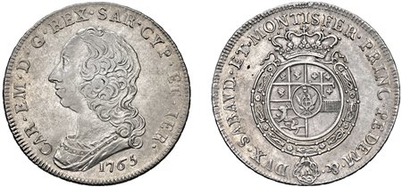 CARLO EMANUELE III, secondo periodo (1755-1773) - Scudo da 6 lire, 1765.