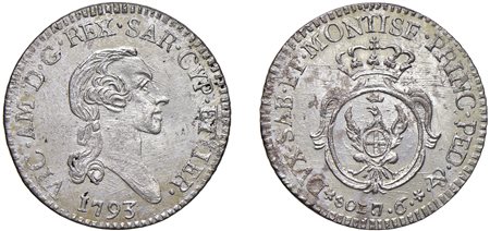 VITTORIO AMEDEO III (1773-1796) - 7,6 soldi, 1793.