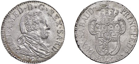 VITTORIO AMEDEO III (1773-1796) - 20 soldi 1794.
