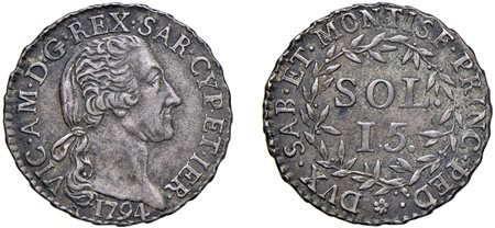 VITTORIO AMEDEO III (1773-1796) - 15 soldi, 1794.