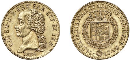 VITTORIO EMANUELE I (1802-1821) - 20 lire 1820.