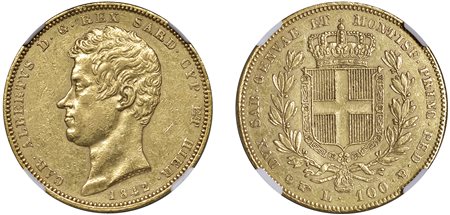 CARLO ALBERTO (1831-1849) - 100 lire 1842, Torino.